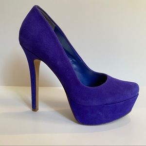 Jessica Simpson Purple Suede Platform Heels